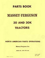 MASSEY FERGUSON MF 30 30K K Tractor Parts List Manual