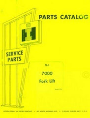 International Harvester 7000 Series Fork Lift Tractor Parts Catalog Manual IH