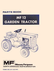 Massey Ferguson MF-12 MF12 Garden Tractor Repair Parts List Book Manual