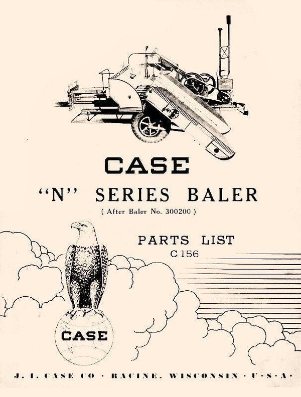 Case N Series Bale Owners Parts Manual 300200+