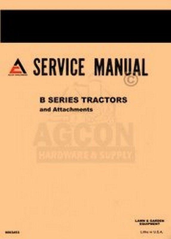 ALLIS CHALMERS B-1 B-10 B10 12 110 112 SERVICE MANUAL