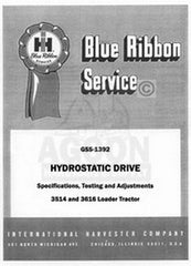 International 3514 3616 Hydro Hydrostatic Drive Specs Test Adjust Service Manual