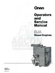 ONAN DJA A-T Diesel Engine Operators and Service Shop Manual 967-0755
