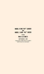 International H-90C 90 PayLoader Loader D-90 Dozer H90 D90 Parts Catalog Manual