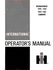 International Harvester 1440 1460 1480 Combine Operators Manual