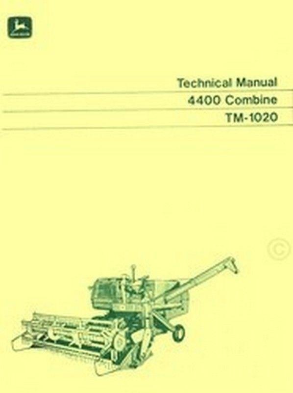 John Deere 4400 Combine Service Shop Repair Technical Manual JD