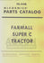 Farmall Super C Tractor Parts Catalog Manual