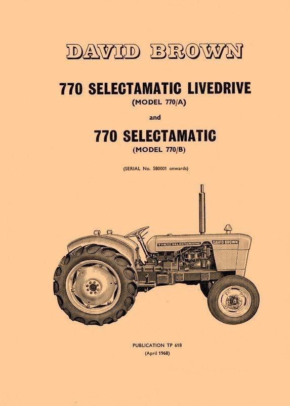 770 A B  David Brown Case Tractor Parts Catalog Manual