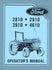 Ford 2810, 2910, 3910 and 4610 Tractor Operators Manual