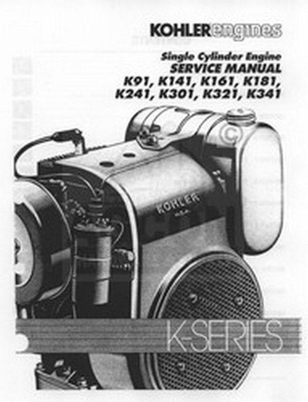 Kohler K141 K241 K301 K321 K341 K Engine Service Manual