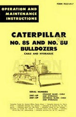 Caterpillar 8S 8U Bulldozers Cable Hy Operators Manual