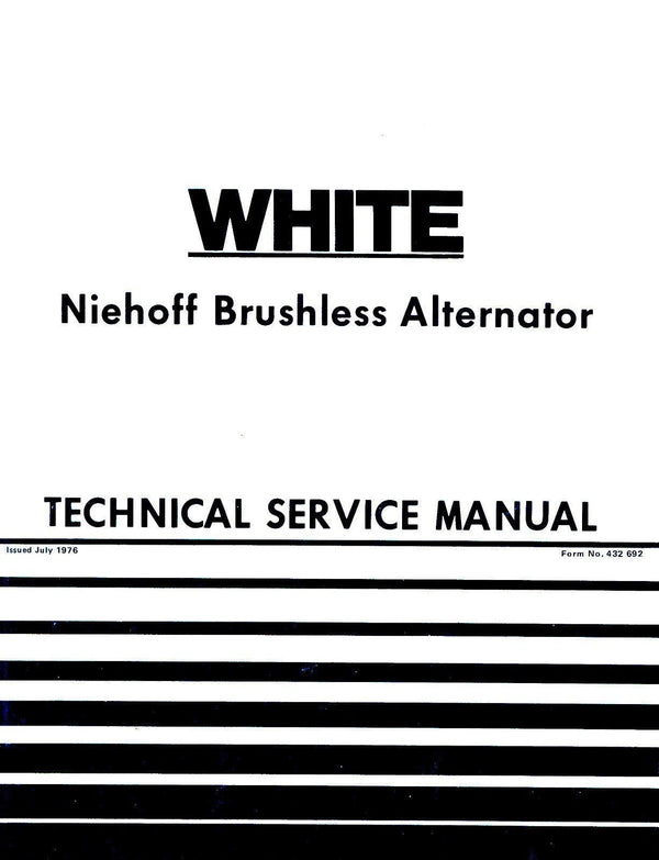 Oliver White Niehoff Brushless Alternator Tractor Service Manual OL