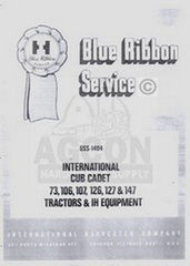 IH CUB CADET 73 106 107 126 127 & 147 Service Manual