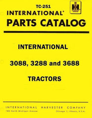 International Harvester 3088 3288 3488 3688 Tractor Chassis Parts Catalog Manual