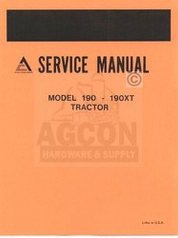 Allis Chalmers 190 190XT Tractor Service Repair Manual