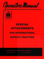 INTERNATIONAL FARMALL Super A Attachments Operar Manual