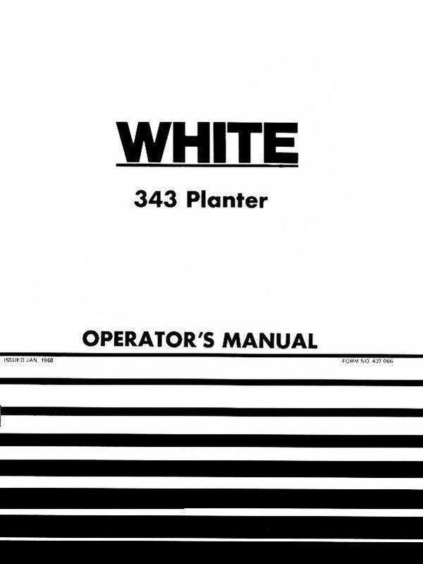 White Oliver Model 343 Planter Operators Manual