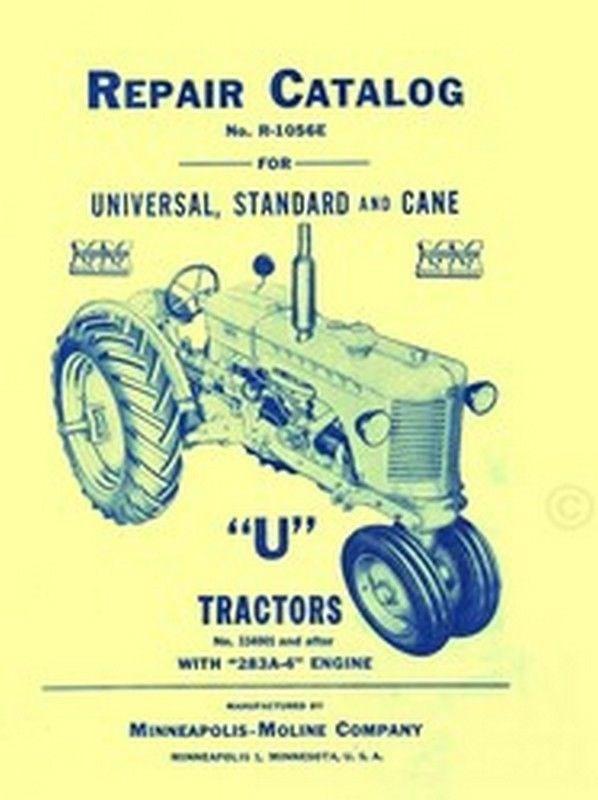 Minneapolis Moline U UTU UTO  Parts Manual Catalog 283A