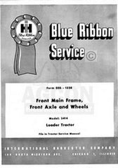 International 3414 B-414 Main Frame Axle Service Manual