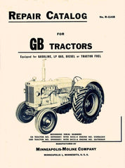 Minneapolis Moline GB GBD Tractor Parts Manual Catalog
