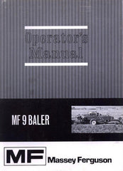 Massey Ferguson MF-9 MF9 Baler Owners Operators Manual