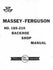 Massey Ferguson MF 185 210 Backhoe Shop Service Manual