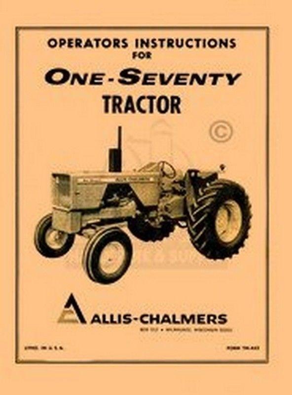 ALLIS CHALMERS 170 One Seventy Owners Operators Manual
