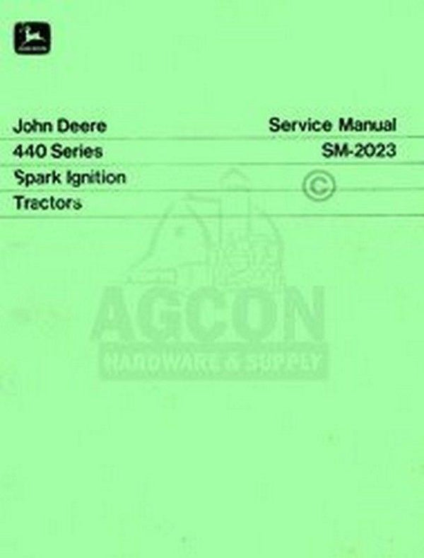 John Deere 440 Series Tractor 440-I Wheeled 440-IC Crawler Service Manual 2023