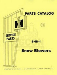 INTERNATIONAL 265 268 368 Snow Blower Parts Cat Manual