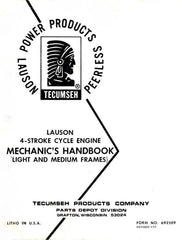 Tecumseh Lauson 4 Four Stroke Engine Mechanics Service Shop Manual