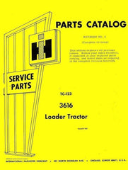 International Harvester 3616 Loader Tractor Chassis Parts Catalog Manual IH