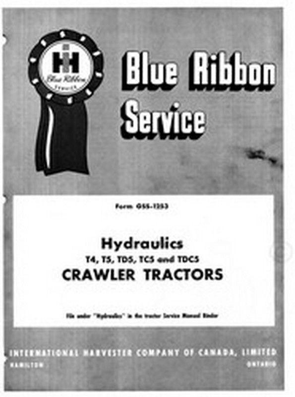 International Farmall T4 T5 TD5 TDC5 T-4 T-5 TD-5 TC-5 Hydraulics Service Manual