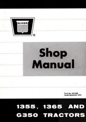 White Oliver Minneapolis Moline 1355 1365 G350 G-350 Tractor Shop Service Manual