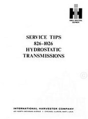 International 1026 Hydro Transmission Service Manual IH