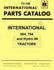 International 684 784 Hydro 84 Parts Catalog Manual IH