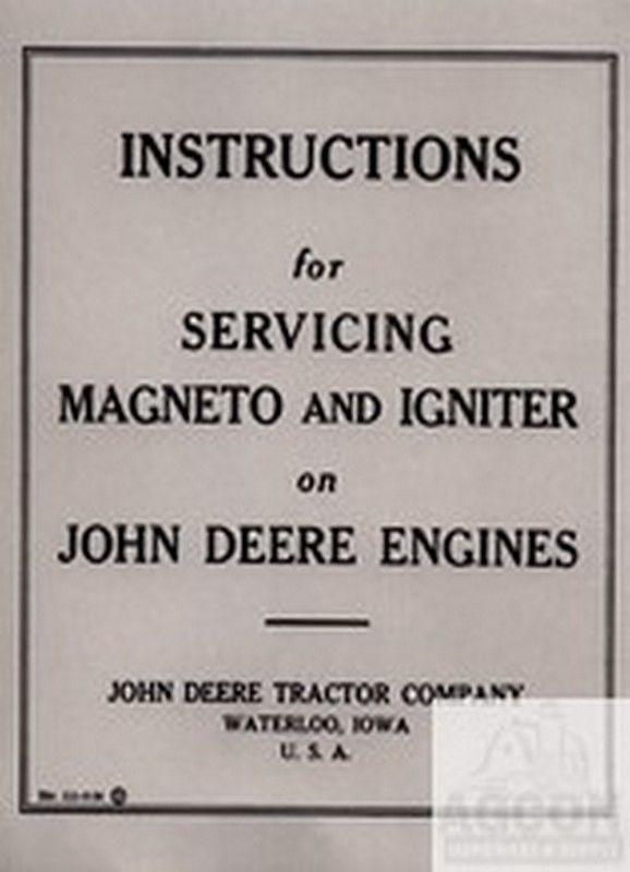 John Deere Engine Magneto Igniter Service Inst. Manual
