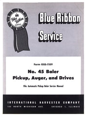 INTERNATIONAL 45 Baler Pickup Auger Dri Service Manual