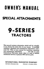 McCormick Deering I  I9 ID9 W9 WR9 WD9 WDR9 Special Attachments Operators Manual