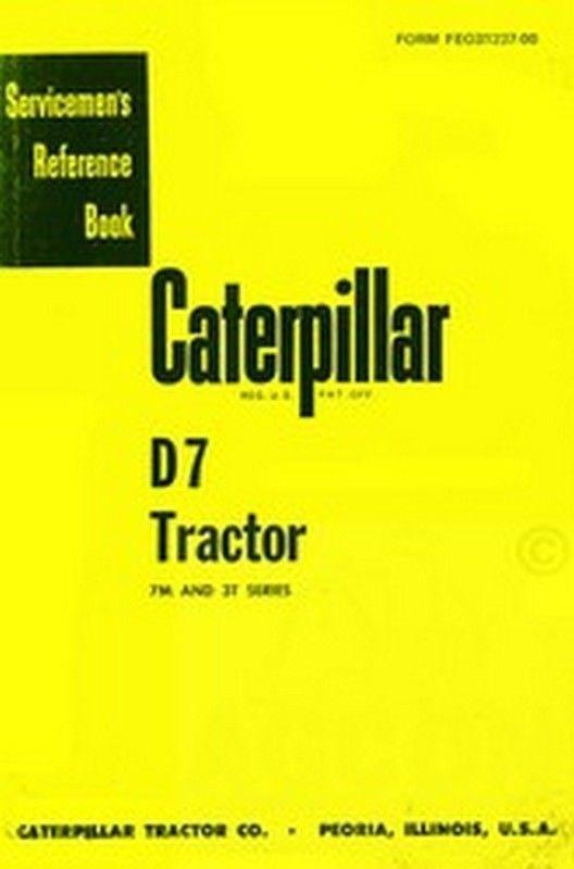 Caterpillar D7 D-7 7M 3T 7 M  3 T Service Manual Cat