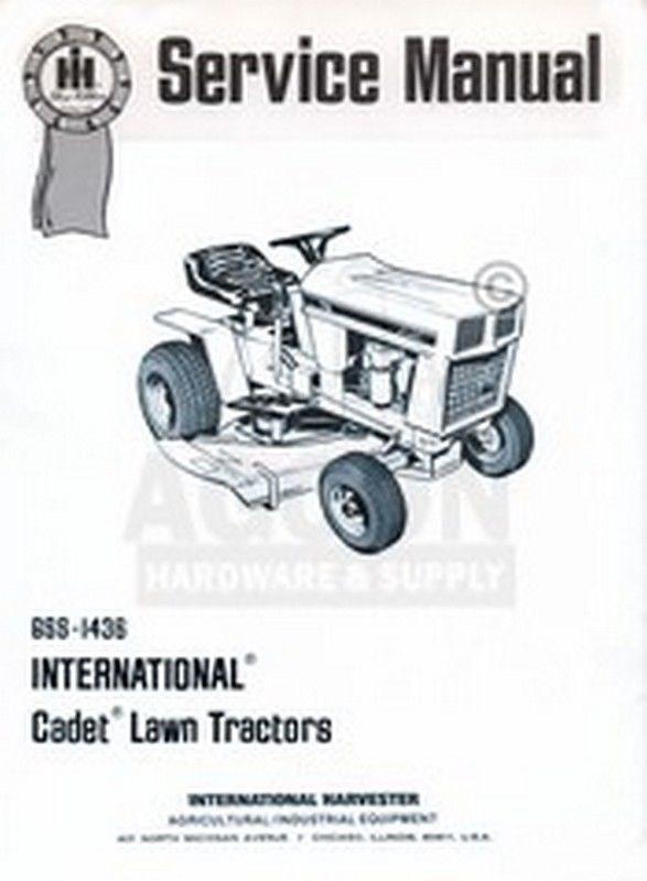 International Cub Cadet 76 80 182 282 382 Lawn Tractor Service Shop Manual