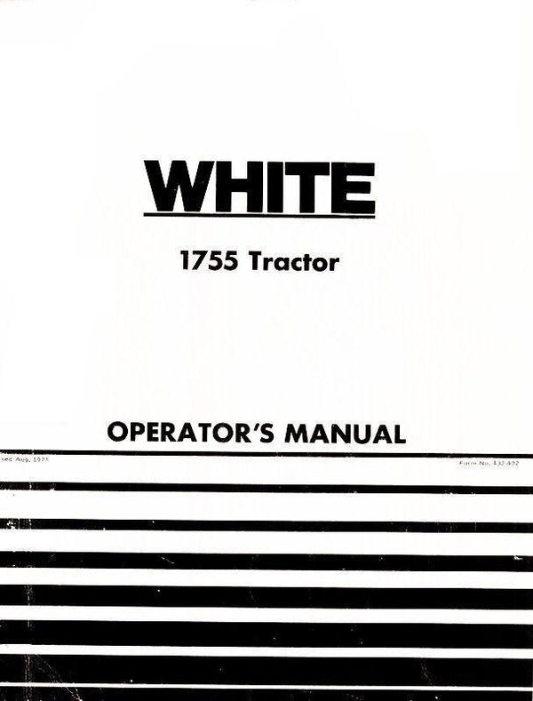 White Oliver 1755 Tractor Operators Manual OL