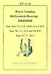 International McCormick Type L LA M 1.5 3 6 10 HP Hit Miss Engine Parts Manual