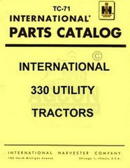 International 330 Utility Parts Catalog Manual IH