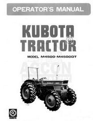 Kubota M4500 M4500DT DT Owners Operators Manual F-1832