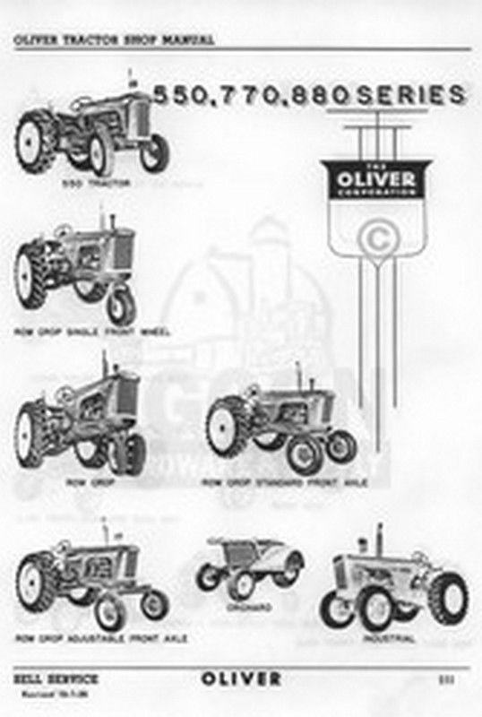 Oliver 55 66 77 88 SUPER 550 660 770 880 Service Manual