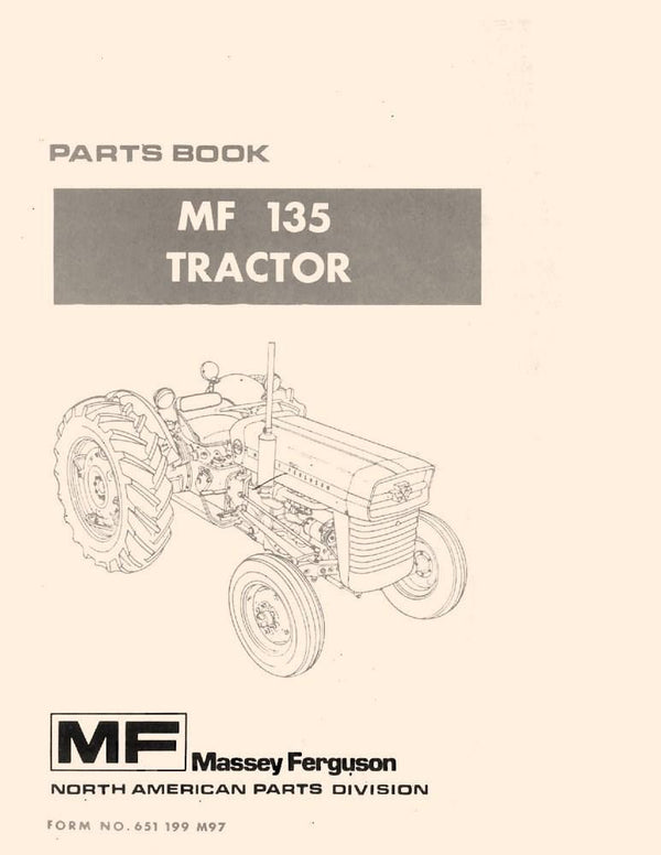 Massey Ferguson MF 135 Tractor Parts Book Manual  MF135