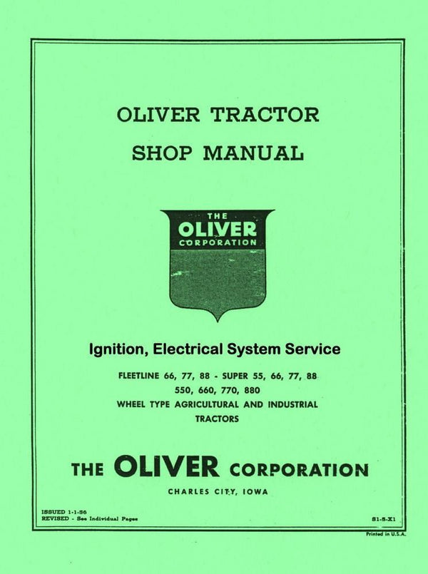 Oliver Fleetline 66 77 88 Electrical Service Manual