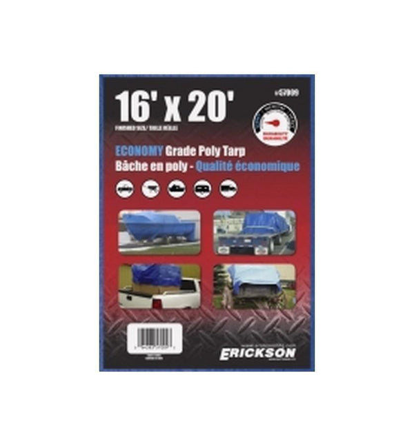 16 X 20 Blue Poly Tarp, 57009 TT1620 PT1620