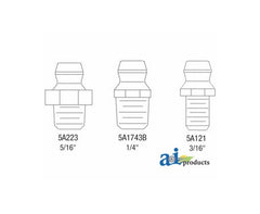 3/16" Drive Type Fitting, 20 Pack GF316D