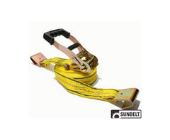 27' X 2" Ratchet Yellow Webbing Large Handle Flat Hooks Cut Case B1310781